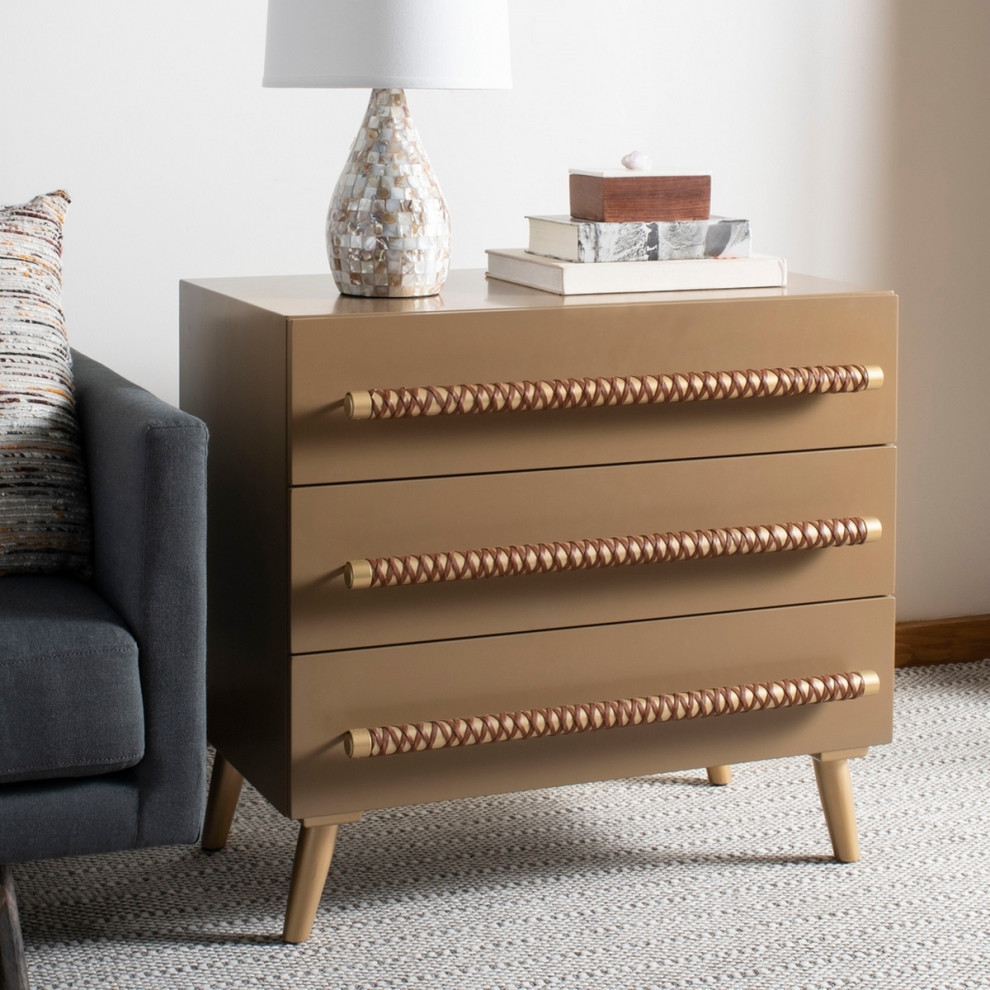 Noel 3 Drawer  Taupe   Midcentury   Accent Chests And Cabinets   by Rustic Home Furniture Deco  Houzz