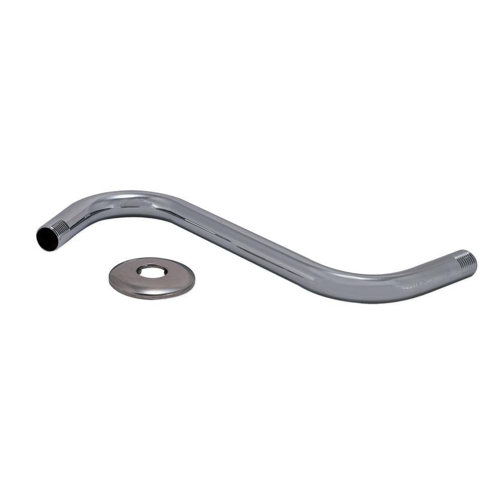 EZ-FLO S Shape Shower Arm and Flange Chrome 15054