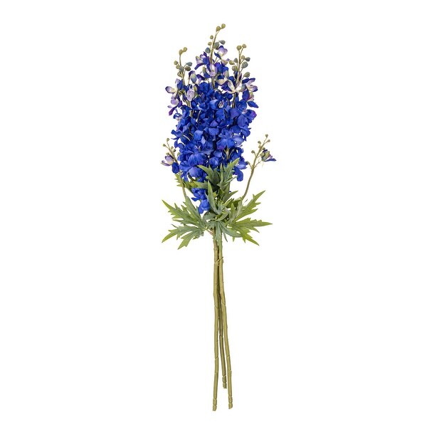 Vickerman 33 Artificial Cobalt Larkspur Spray. 3 Stems In A Bag.