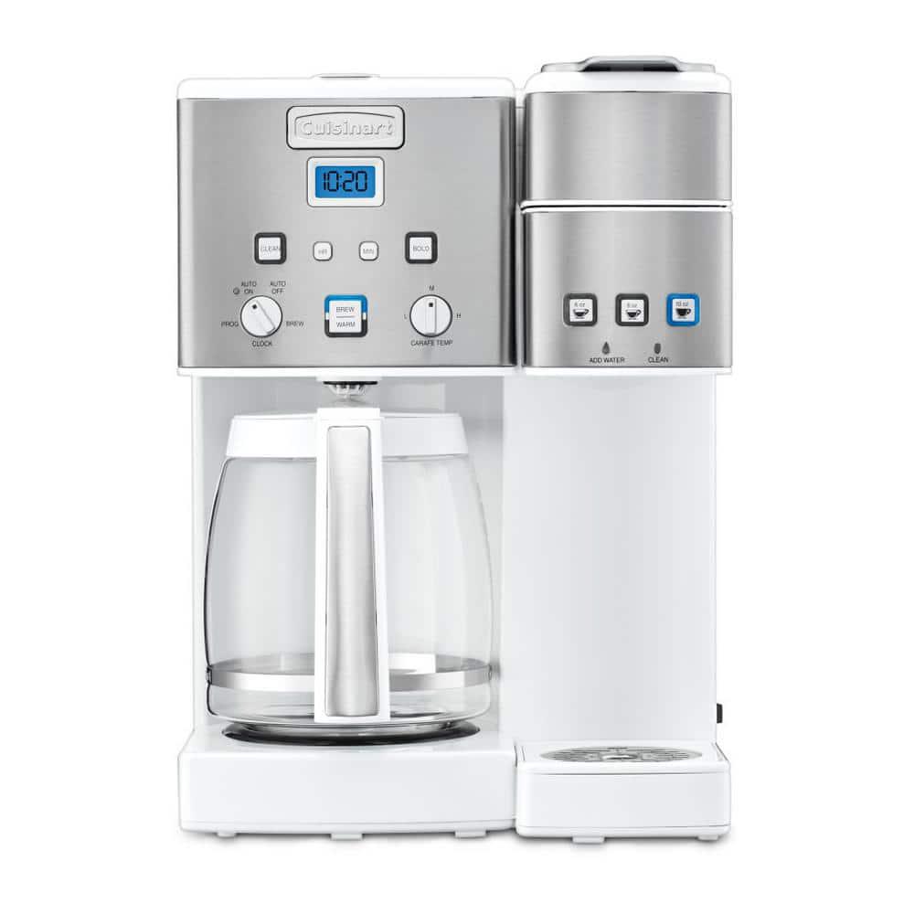 Cuisinart Coffee Center 12Cup White and Stainless Coffee Maker and SingleServe Brewer