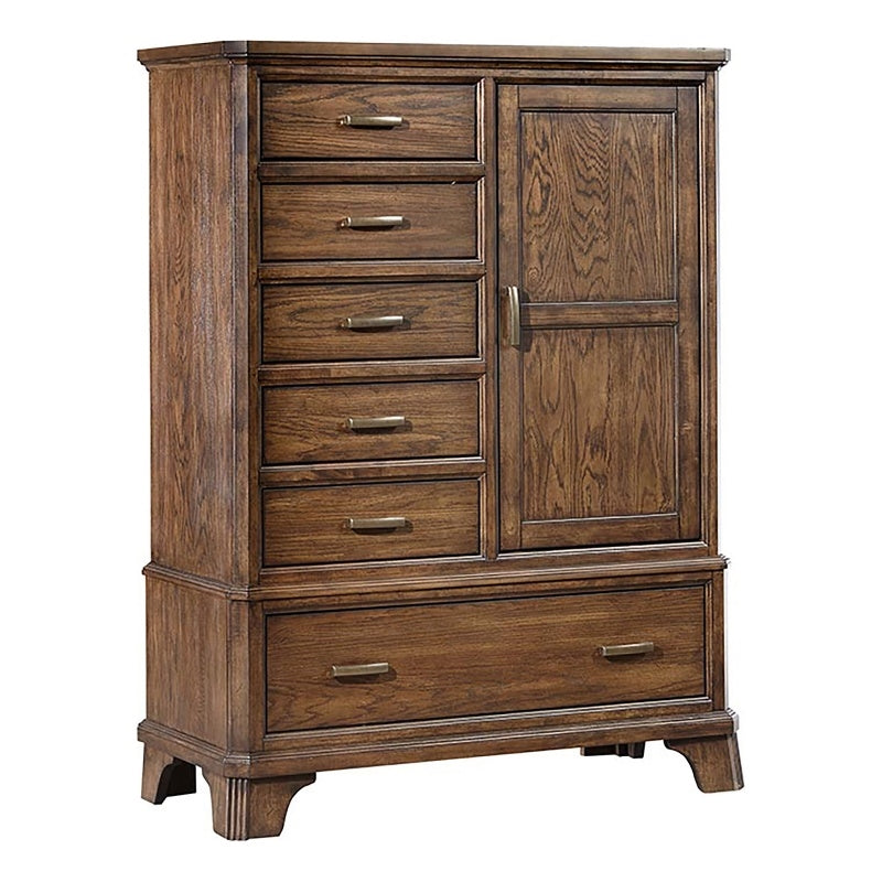 Intercon Furniture Telluride Bedroom 6-Drawer Wood Gentleman's Chest in Oak