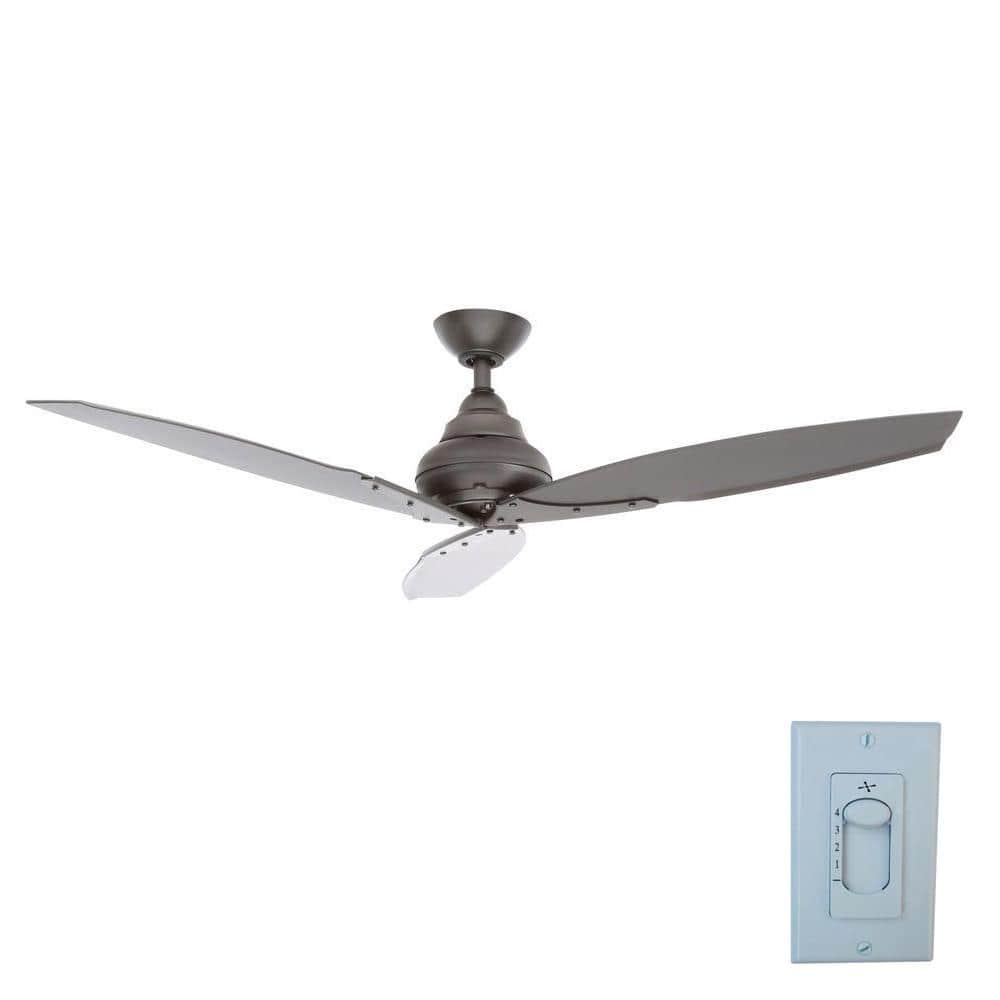 Hampton Bay Florentine IV 56 in IndoorOutdoor Natural Iron Ceiling Fan with Wall Control