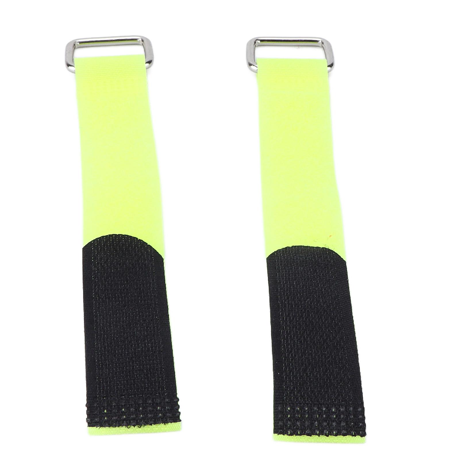 2pcs Fastening Straps Nylon 20x200mm Adjustable Elastic Bicycle Fixed Organizer Beltyellow