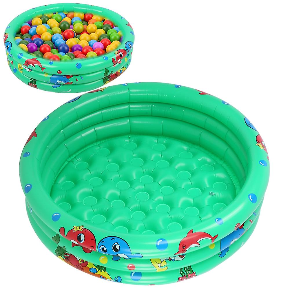 Round Inflatable Baby Toddlers Swimming Pool Portable Inflatable Children Little Green Pool Home Indoor Outdoor For Kids Girl Boy120cm/47.2in Green