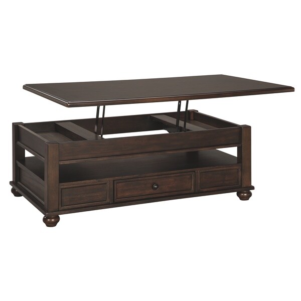 Barilanni Casual Lift Top Cocktail Table Dark Brown