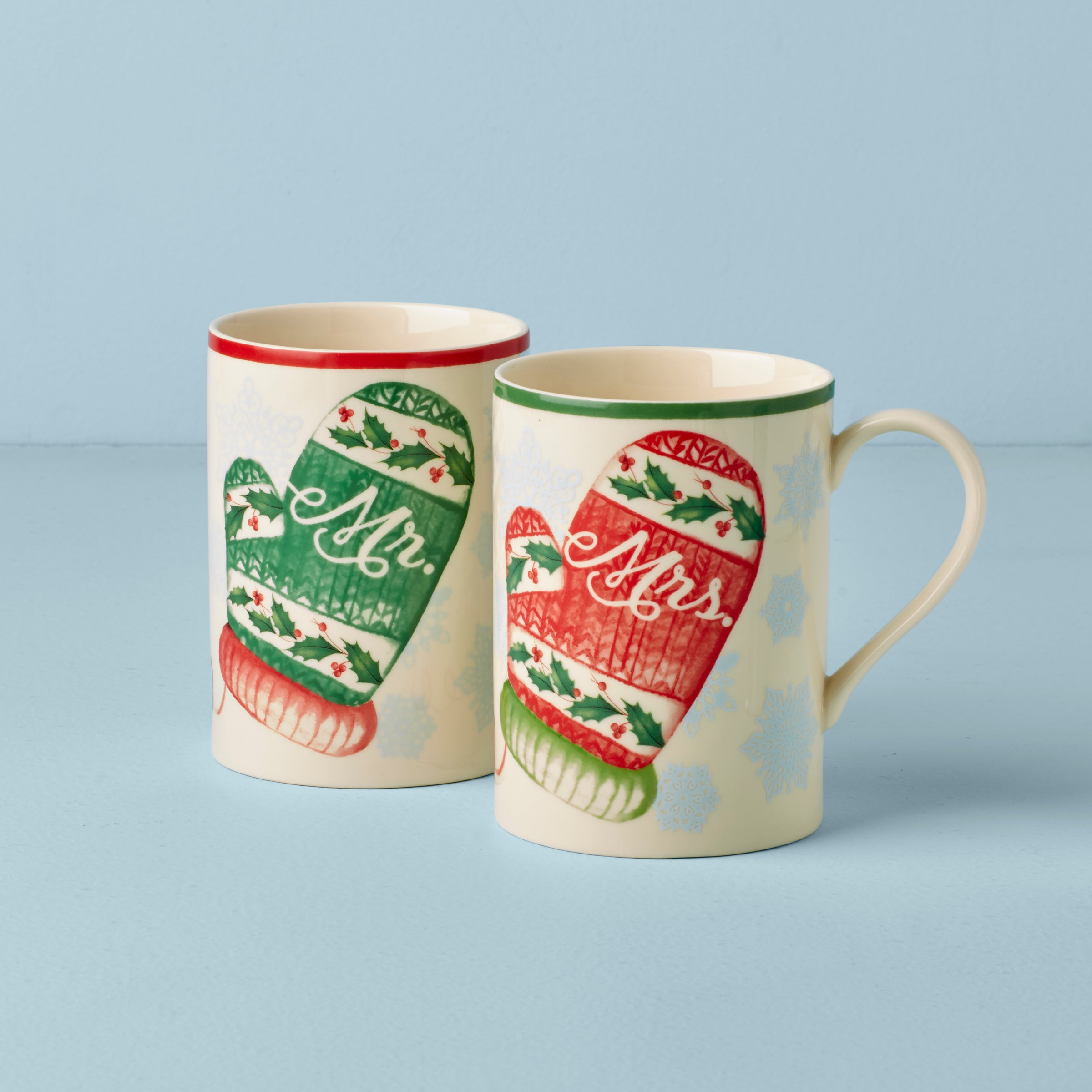 Holiday Mr. & Mrs. Mugs, Set of 2