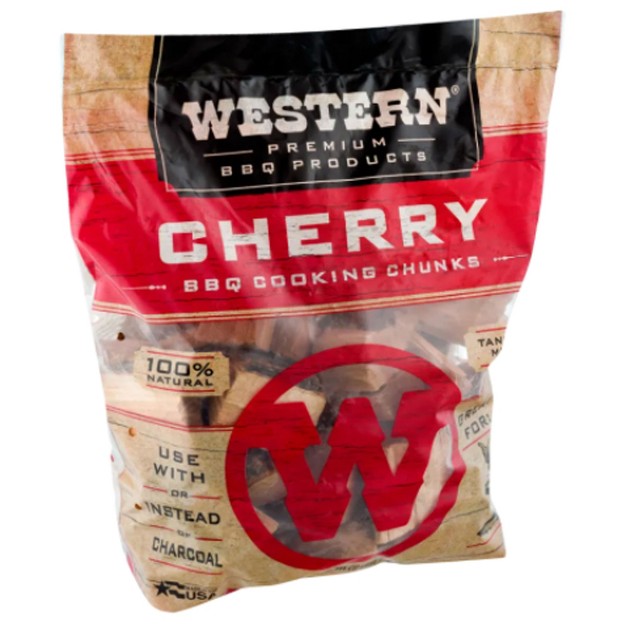 Western Bbq Smoking Barbecue Wood Grill Cooking Chunks Cherry