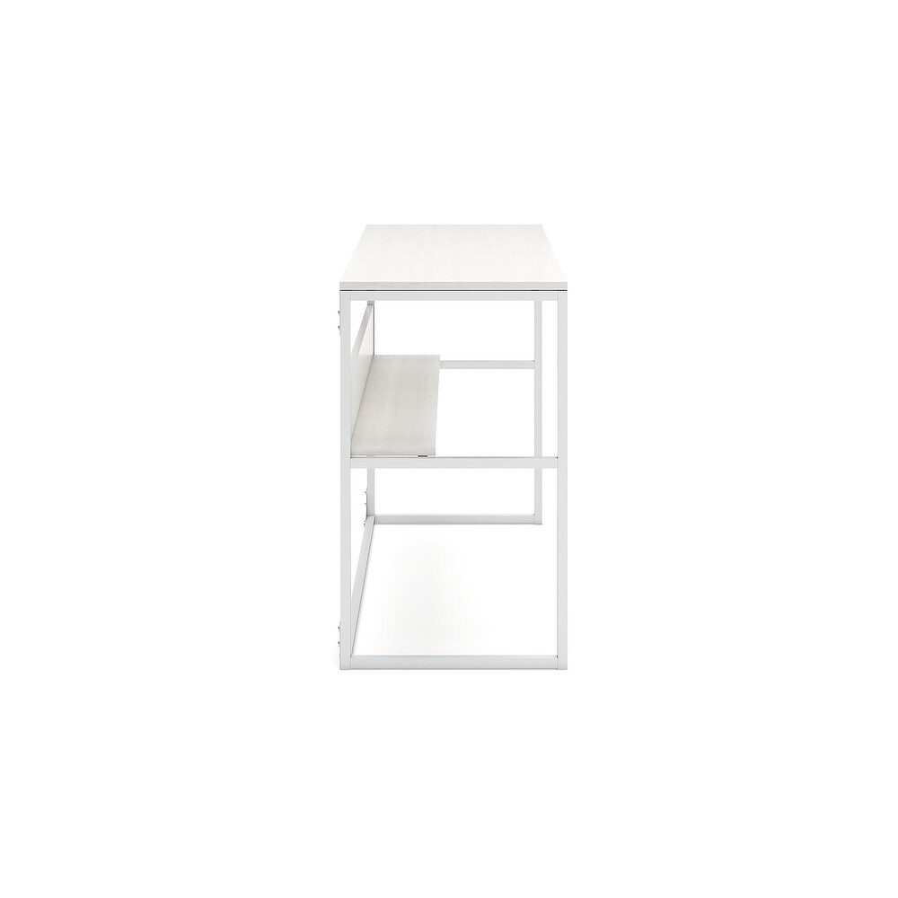 Signature Design by Ashley Deznee White Home Office Desk with Shelf