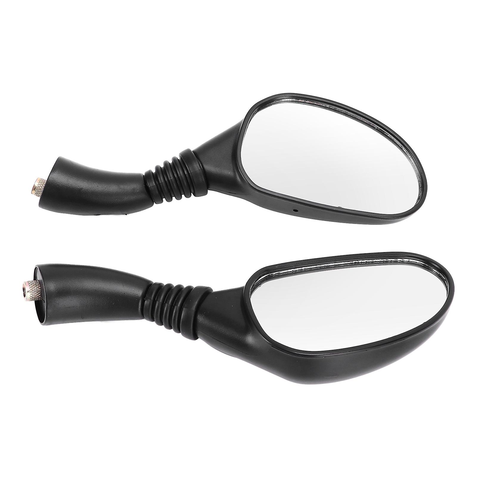 Pair Motorcycle Rear View Mirrors Reflectors Universal Replacement For Gy6 150cc Mopeds Scooters Atvs