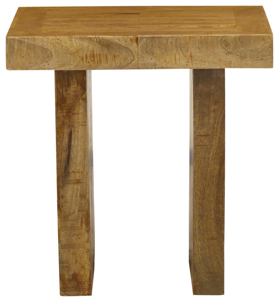 24 quotSquare Rustic Reclaimed Wood Planks End Side Accent Table Lorna   Rustic   Side Tables And End Tables   by Sideboards and Things  Houzz