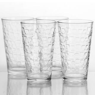 GIBSON HOME Great Foundations 16 oz. Glass Tumblers (4-Pack) 985100629M