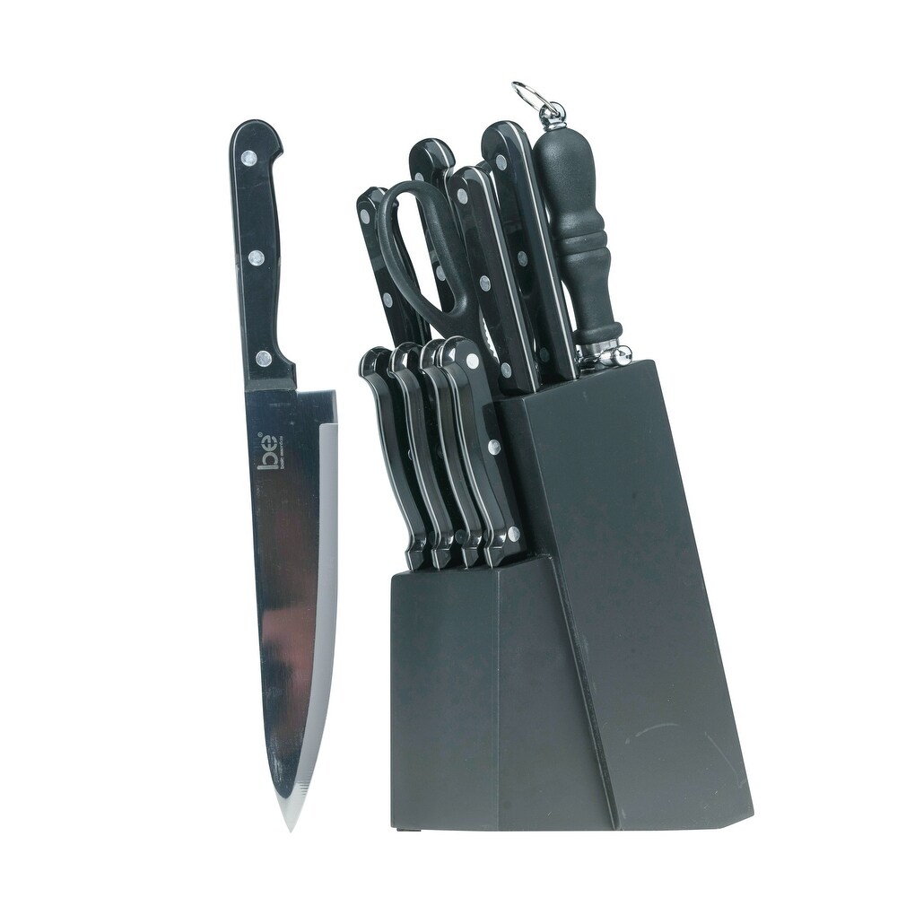 Basic Essentials 12PC Black Cutlery Set with Block