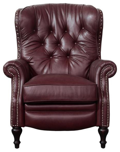 7 4733 Kendall Recliner  Wine   Traditional   Recliner Chairs   by Kolibri Decor  Houzz