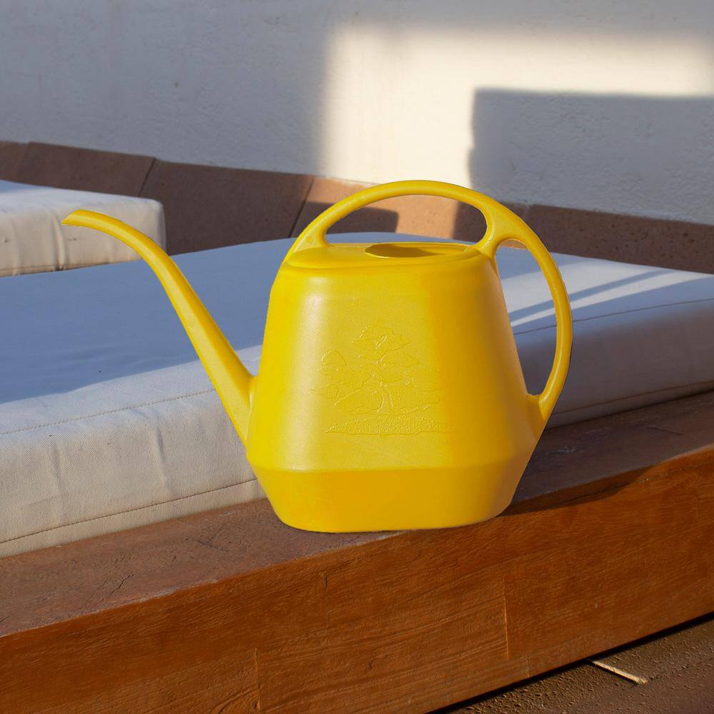 Bloem Aqua Rite 1.1 Gal. (144 fl. oz.) Earthy Yellow Watering Can JW41-23