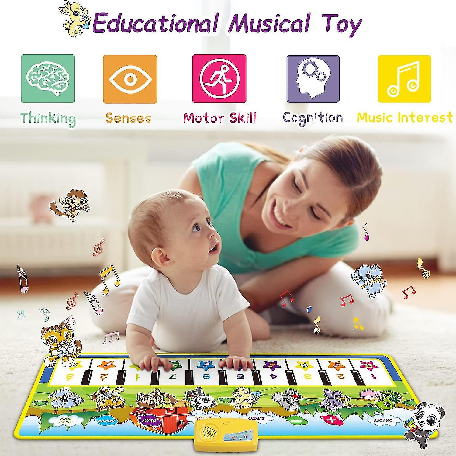 Kids Piano Mat， Music Mat Dance Mats Touch Play Mats Floor Keyboard Musical Carpet Mat Gift Toys