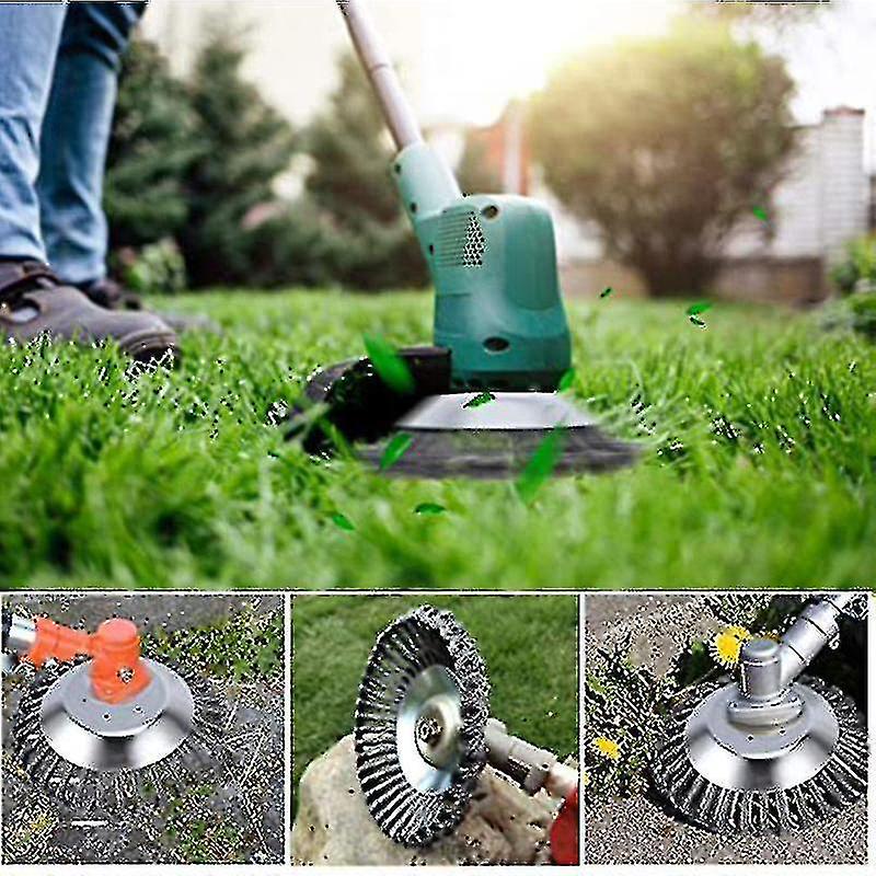 150mm Steel Wire Wheel Garden Weed Brush Lawn Mower Grass Eater Trimmer Tools Garden Grass Trimmer