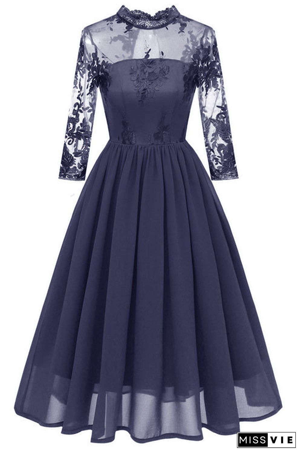 Grey A-Line Cocktail Party Graduation Dress