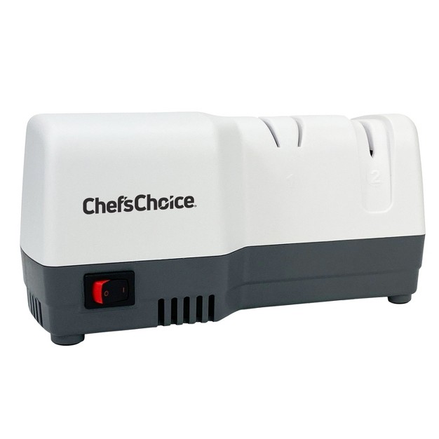 Chef x27 schoice Hybrid Knife Sharpener For 20 degree Straight And Serrated Knives 2 stage White