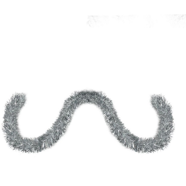 Unlit Shiny Silver 6 ply Foil Tinsel Christmas Garland