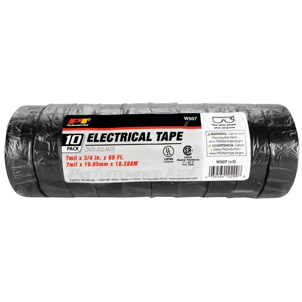 Performance Tool 10-Pack 3/4 x 60' Electrical Tape