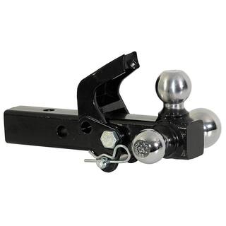 Buyers Products Company 1-78 in. 2 in. 2-516 in. Chrome Towing Balls Tri-Ball Hitch with Pintle Hook 1802279