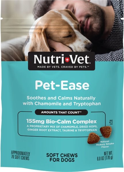 Nutri-Vet Pet-Ease Soft Chews Calming Supplement for Dogs