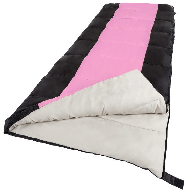 Leisure Sports 2 season Lightweight Sleeping Bag Pink black