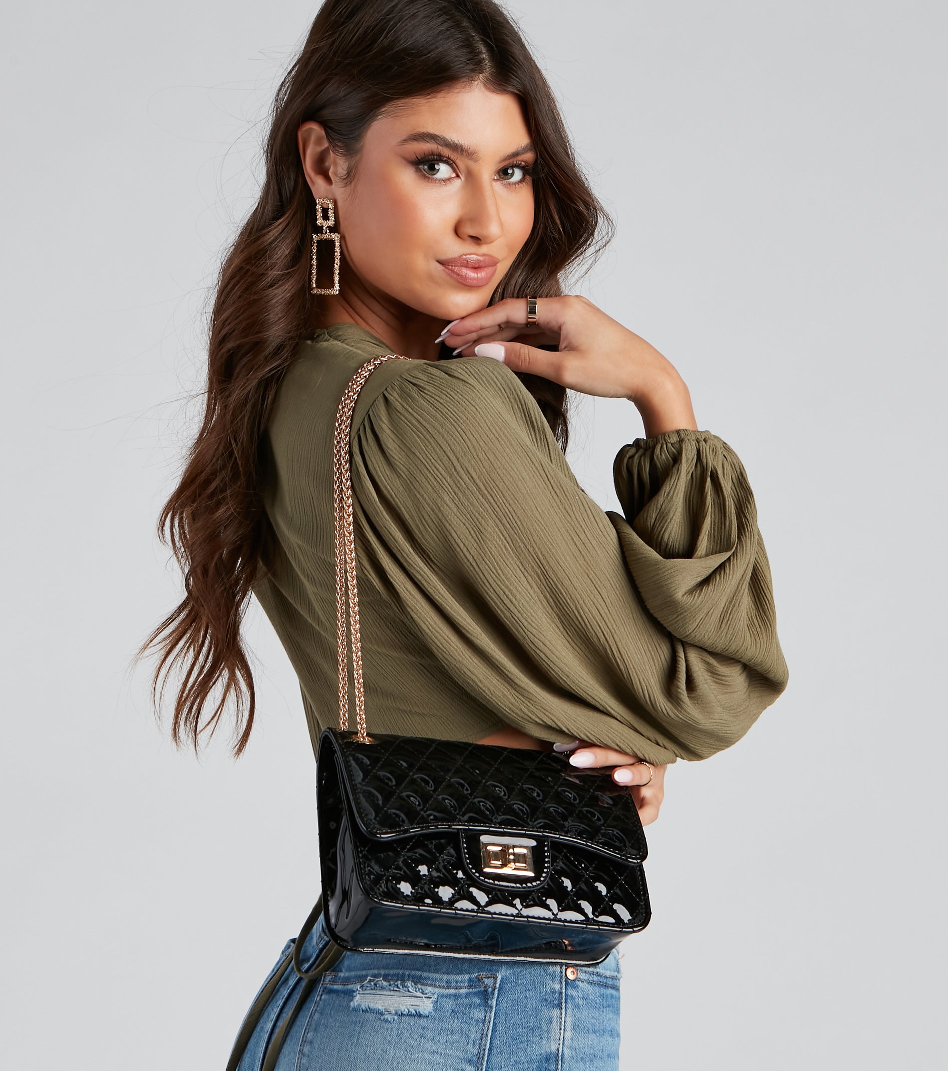 Quilted Verdict Crossbody Bag