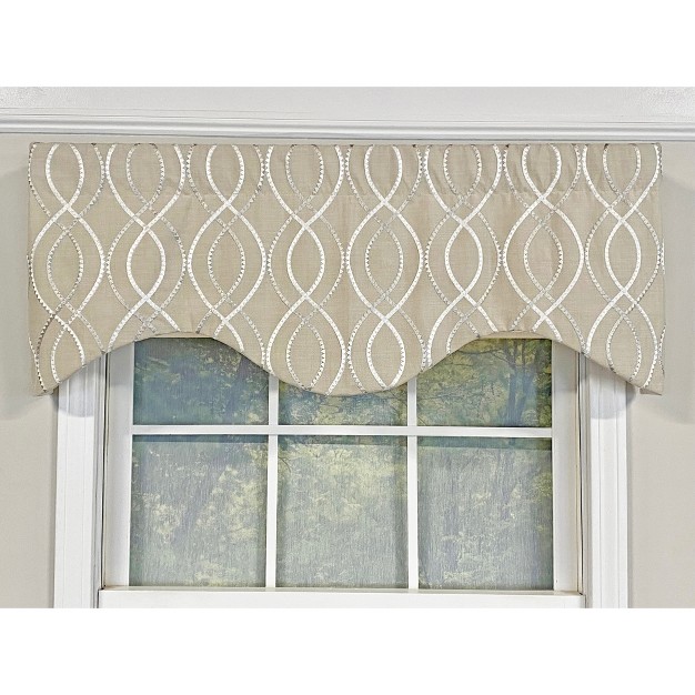 Rod Pocket Window Valance 50 quot X 17 quot Pearl By Rlf Home