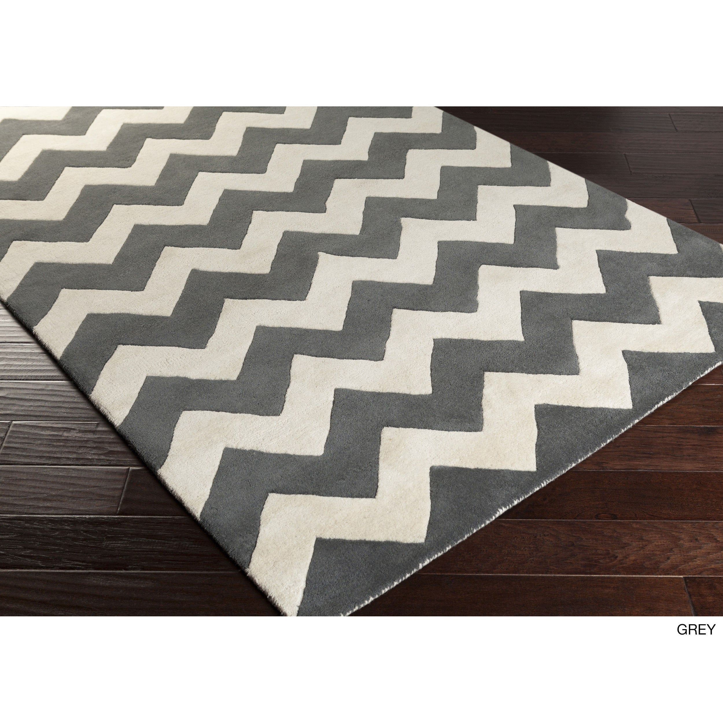 Surya Carpet， Inc. Hand-tufted Sally Chevron Wool Area Rug (3' x 5')