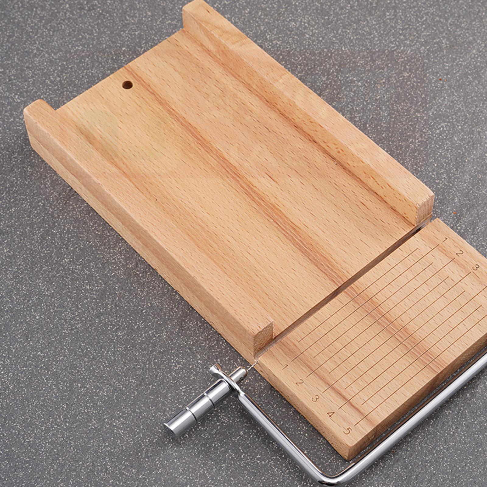 Wood Cheese Slicer with Stainless Steel Wire Adjustable Thickness Cheese Board