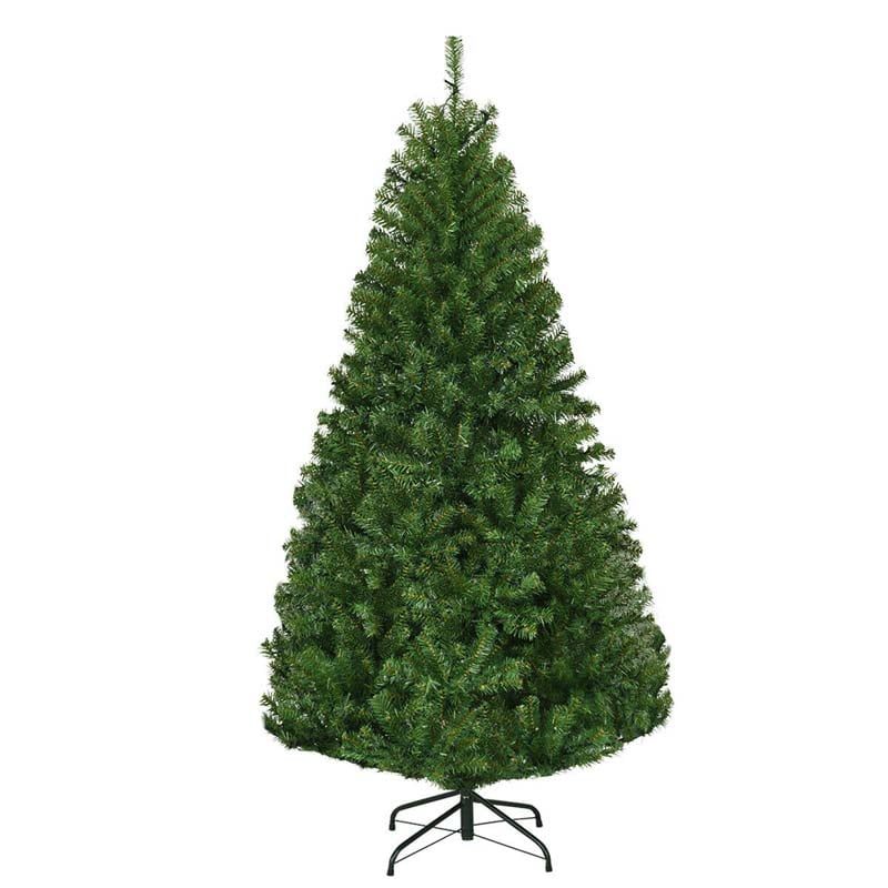 Premium Hinged Prelit Artificial Christmas Tree with Multi-Color LED Lights, 11 Lighting Modes, Metal Stand