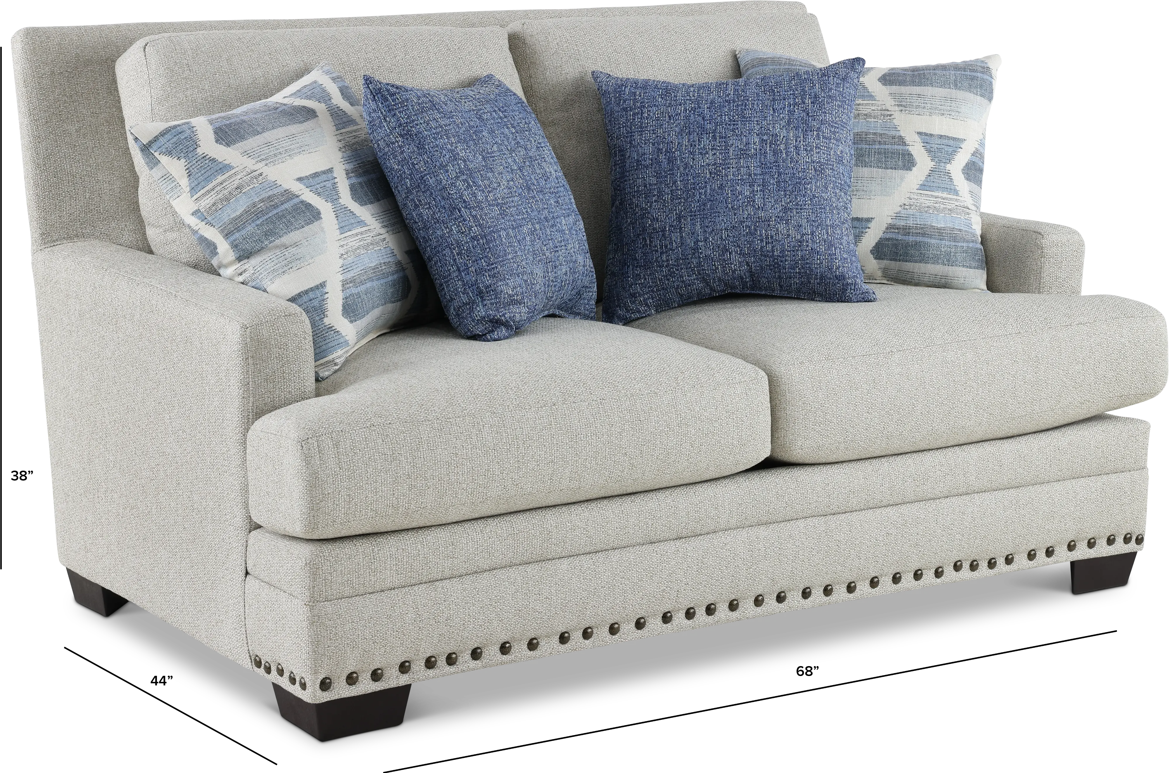 Modern Farmhouse Gray Loveseat