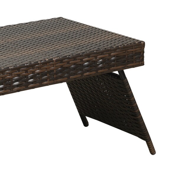 Portable Folding Wicker Table