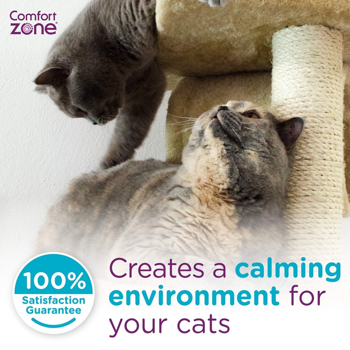 Comfort Zone Multi-Cat Calming Diffuser Refill for Cats， 30 day