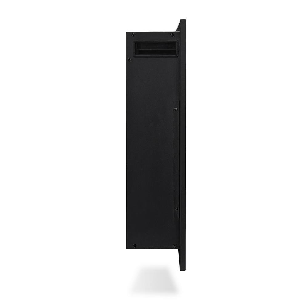 Real Flame 49 in. Wall-Mount Recessed Electric Fireplace Insert in Black 5555