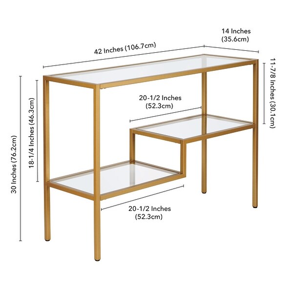 Lovett Console Table Brass Finish