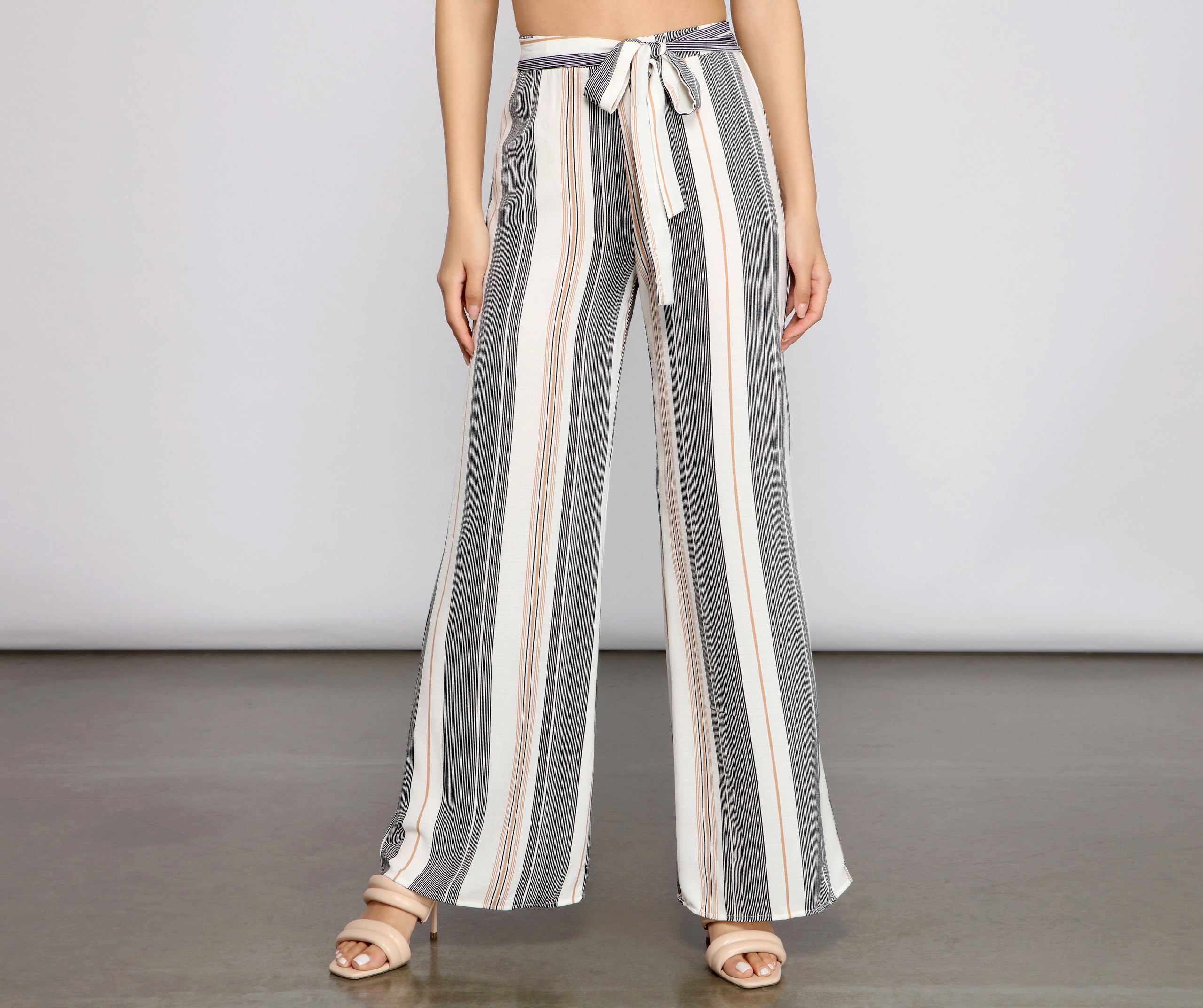 Stylish Vibes Striped Wide-Leg Pants