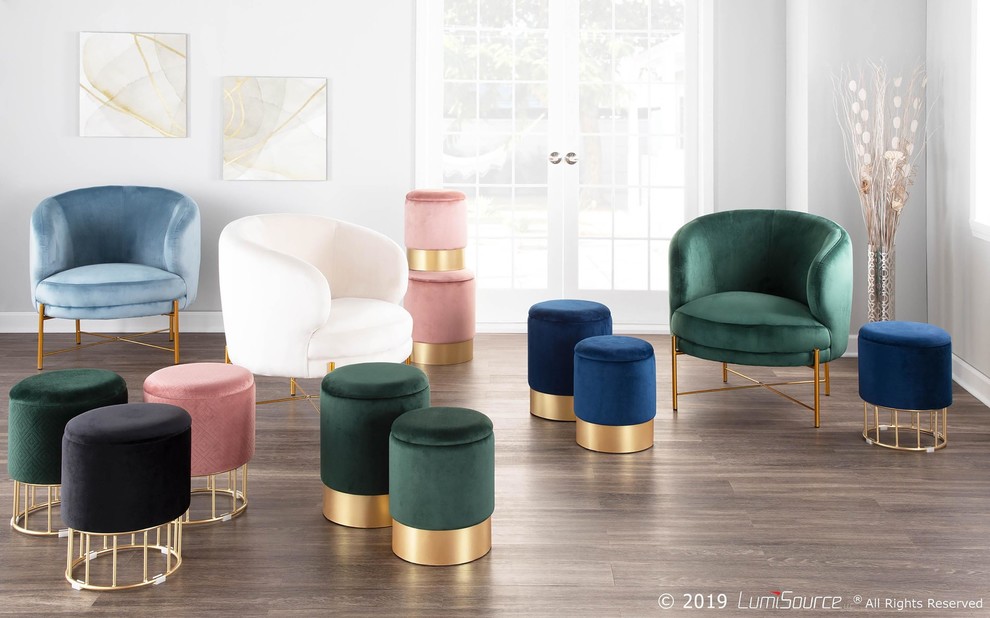 Canary Ottoman   Contemporary   Footstools And Ottomans   by LumiSource  Houzz