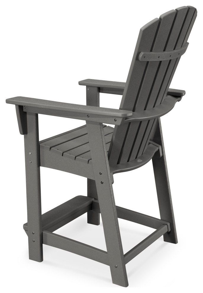 POLYWOOD Nautical Adirondack Counter Chair   Contemporary   Outdoor Bar Stools And Counter Stools   by POLYWOOD  Houzz