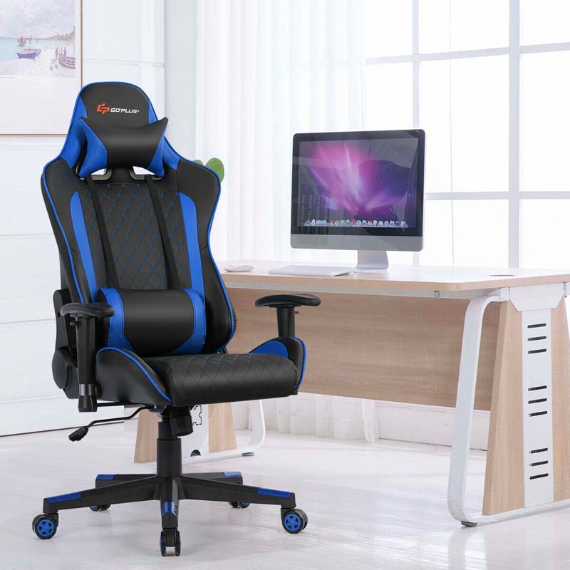 Massage Gaming Chair Recliner, Ergonomic High Back Full Adjustable Gamer Racing Chair Swivel Office Chair with Lumbar Support & Headrest