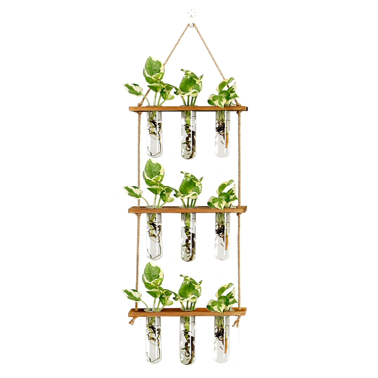 XXXFLOWER Wall Hanging Propagation Station  with 9  Tubes, Planter Terrarium  Size:27.9