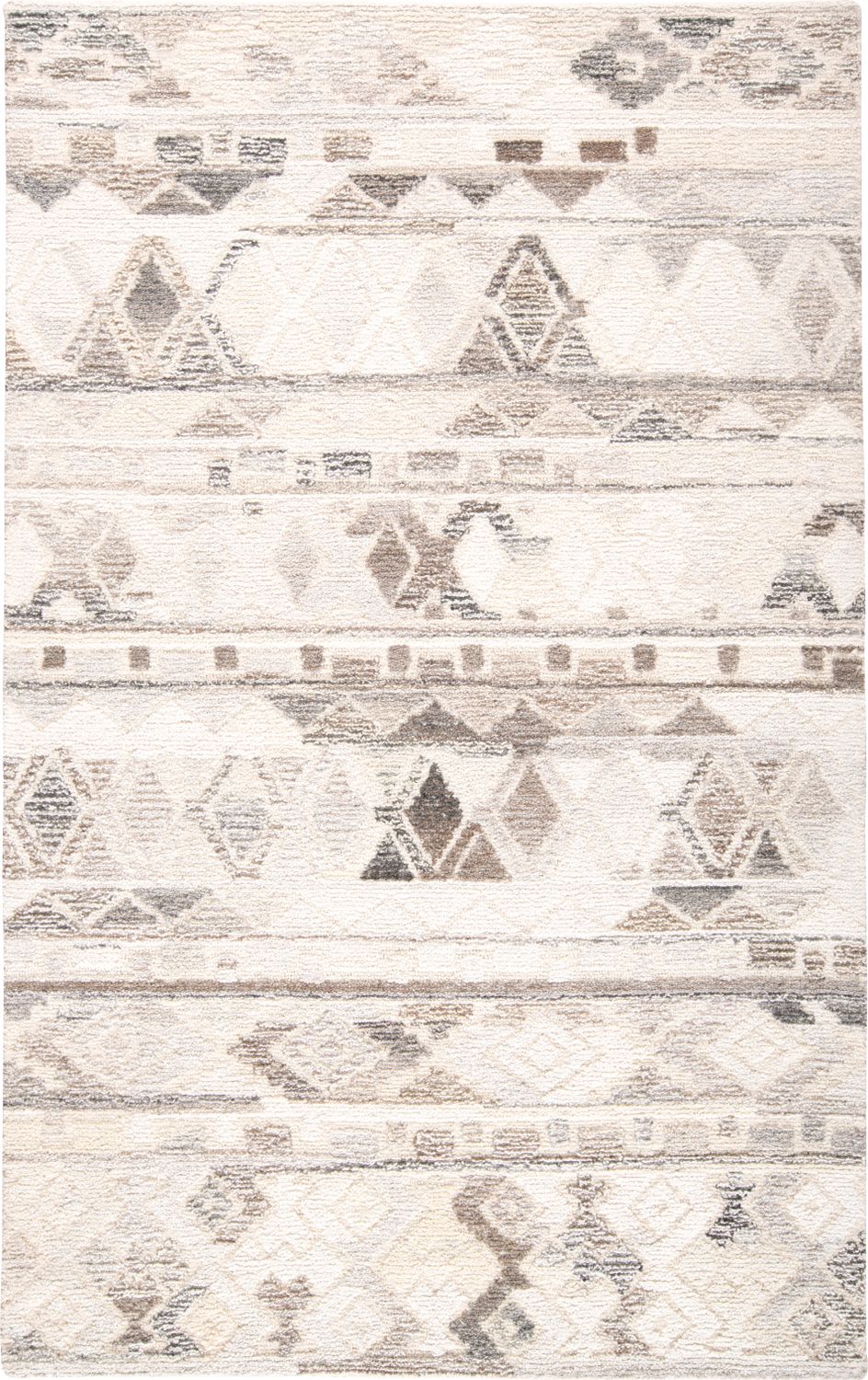 Palatez Hand Tufted Ivory and Brown Rug by BD Fine