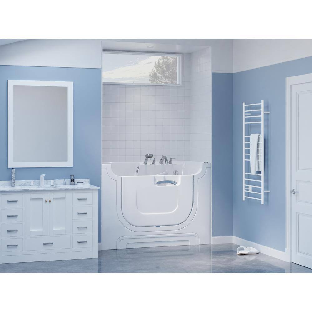 Universal Tubs HD Series 30 in. x 60 in. Right Drain Wheelchair Access Walk-In Air Tub in White HD3060WCARWA