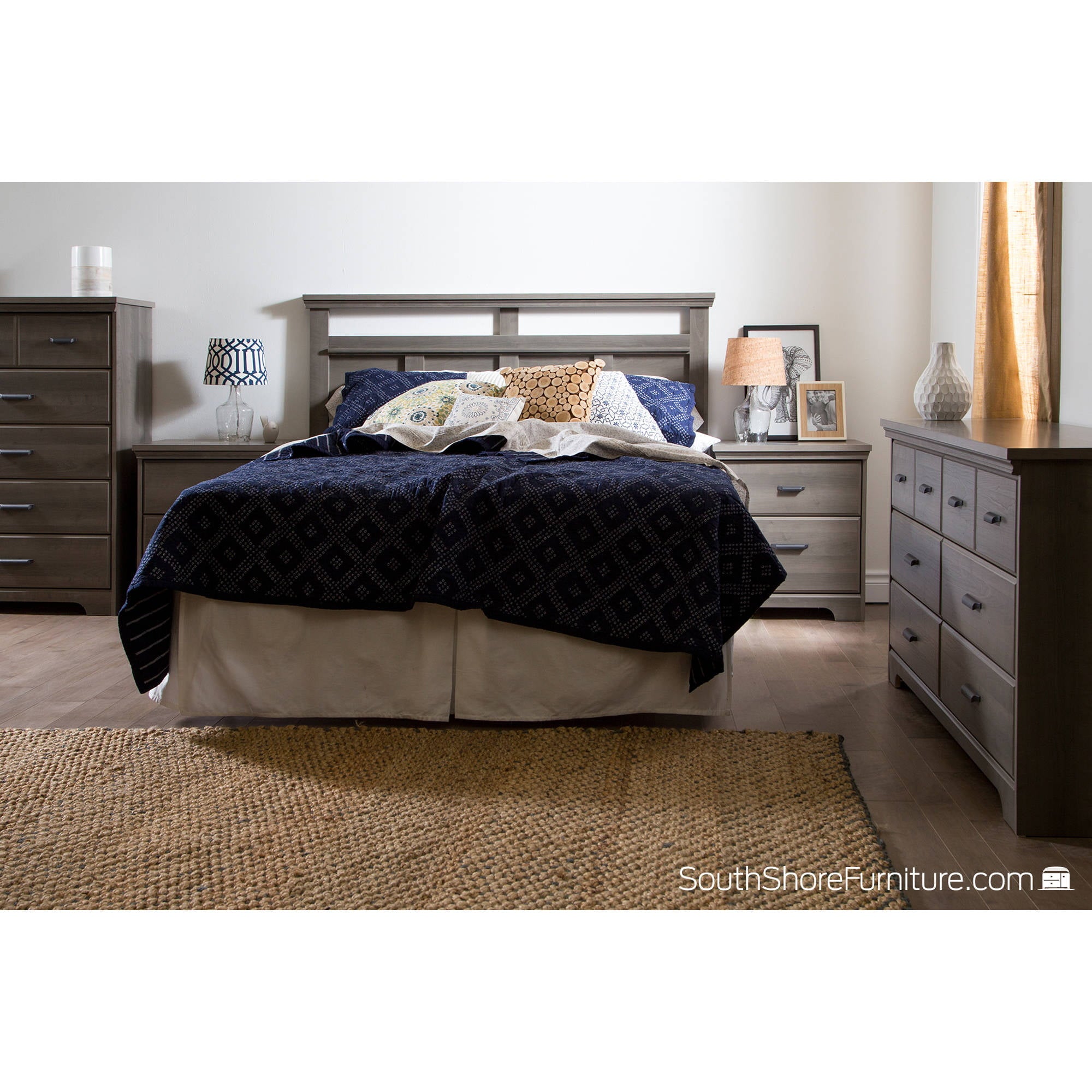 South Shore Versa 6-Drawer Double Dresser, Gray Maple