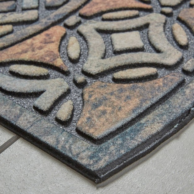 Doorscapes Estate Mat Deco Tile Slice Assorted Brown Mohawk