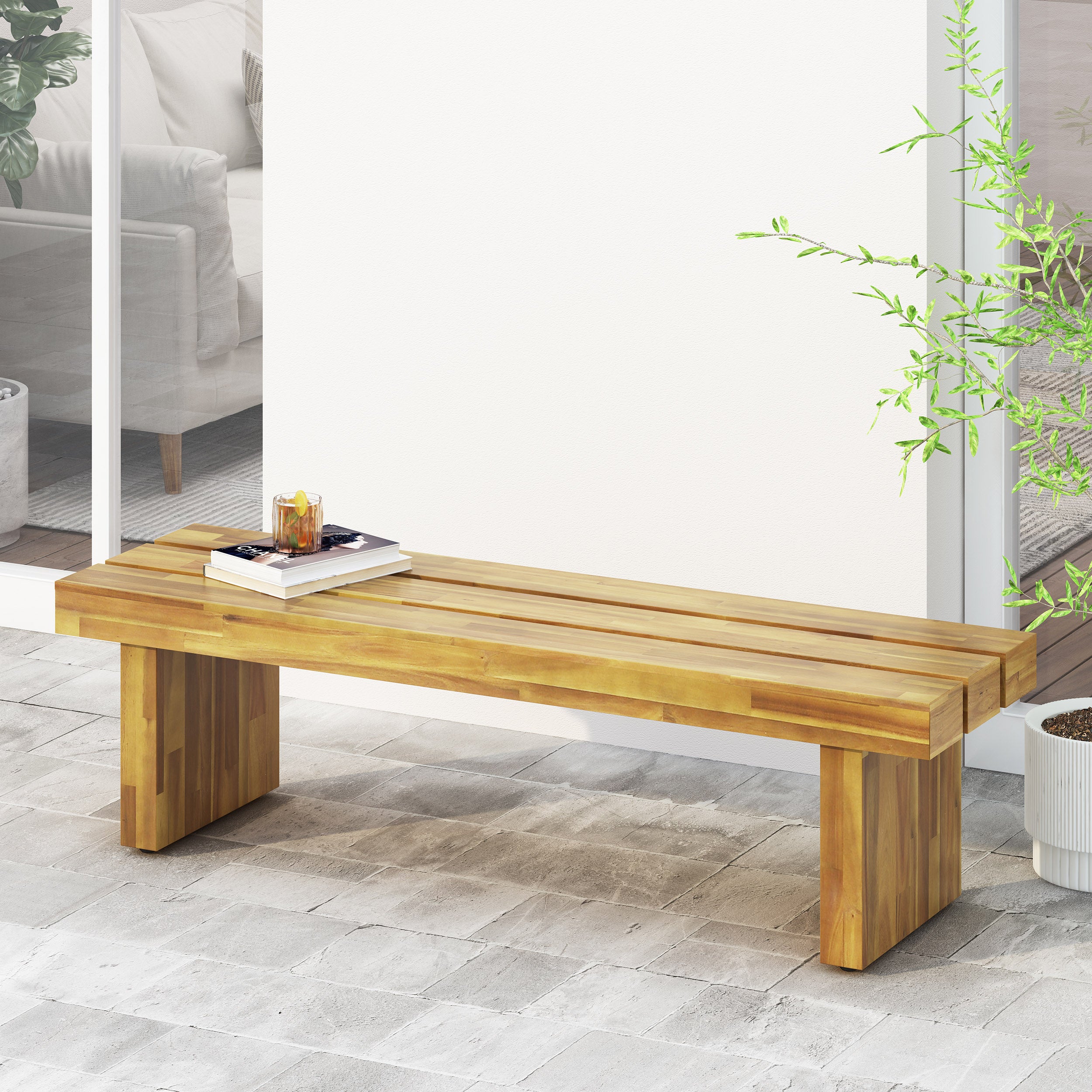 Bagwell Appling Outdoor Acacia Wood Bench