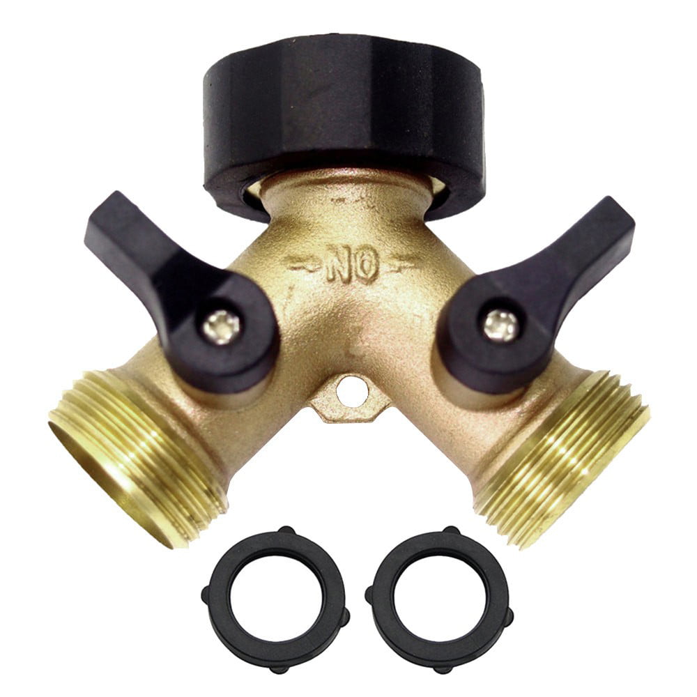 Jsaert Garden Hose Splitter Heavy-Duty 2 Way Solid Brass Y Female Connector