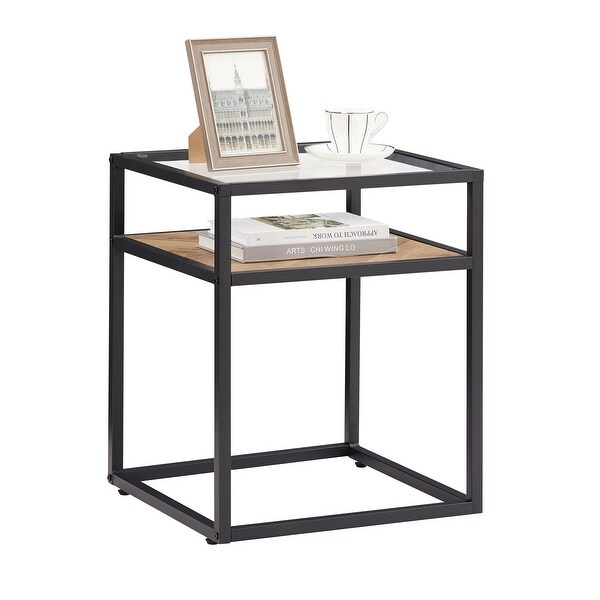 Tempered Glass Top Side Table