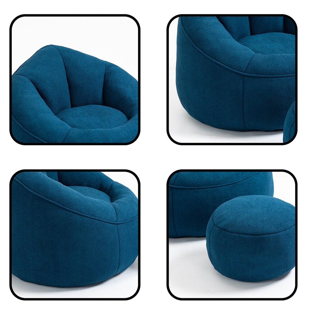 Bean Bag Sofa Chair With Footrest